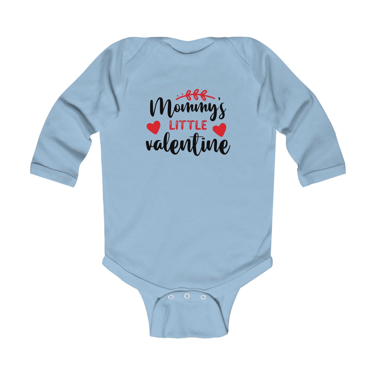 Infant Bodysuit — "Mommy's Little Valentine" Long Sleeve Baby Onesie