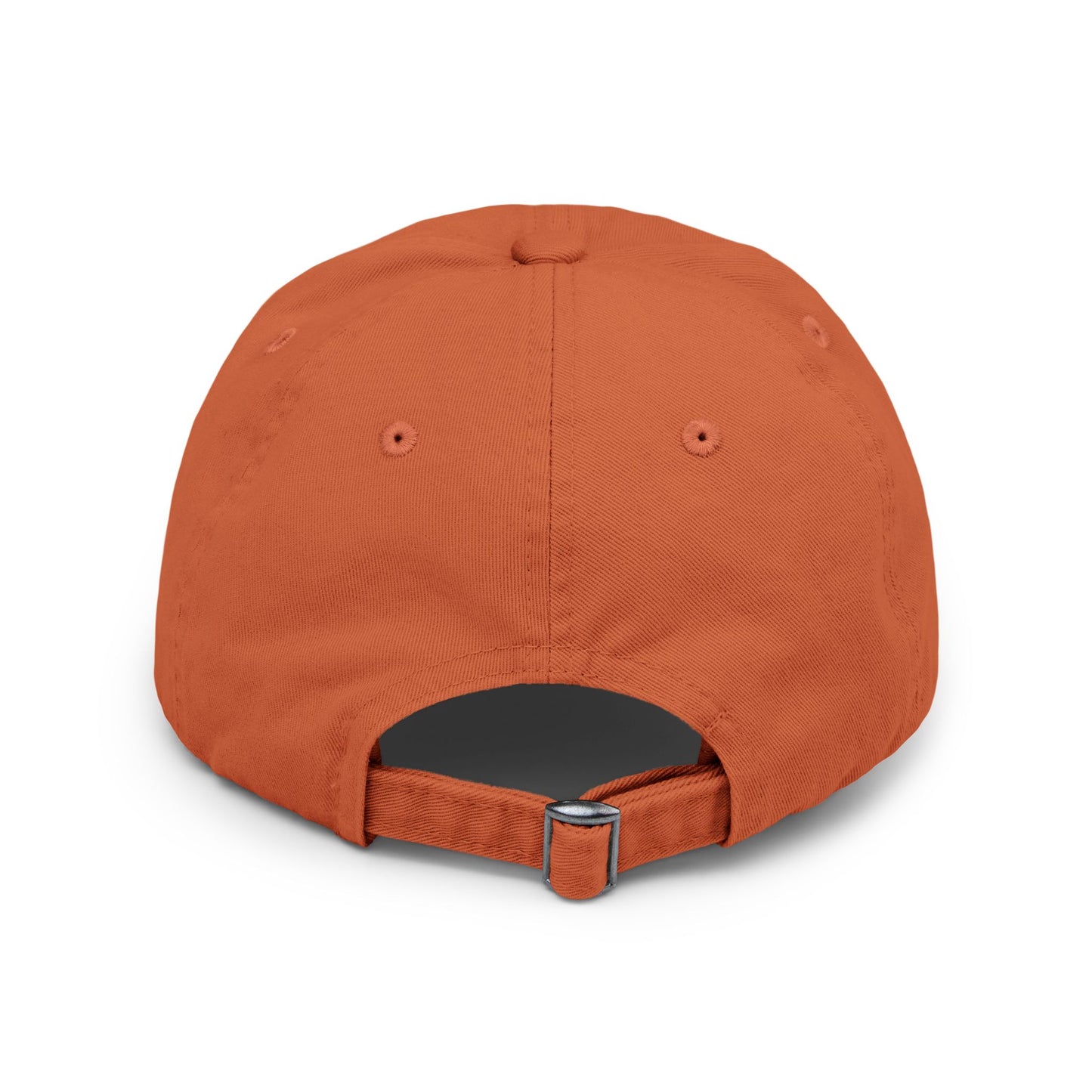 Distressed Black Dad Cap — Subtle 'Trap' Stamp Logo