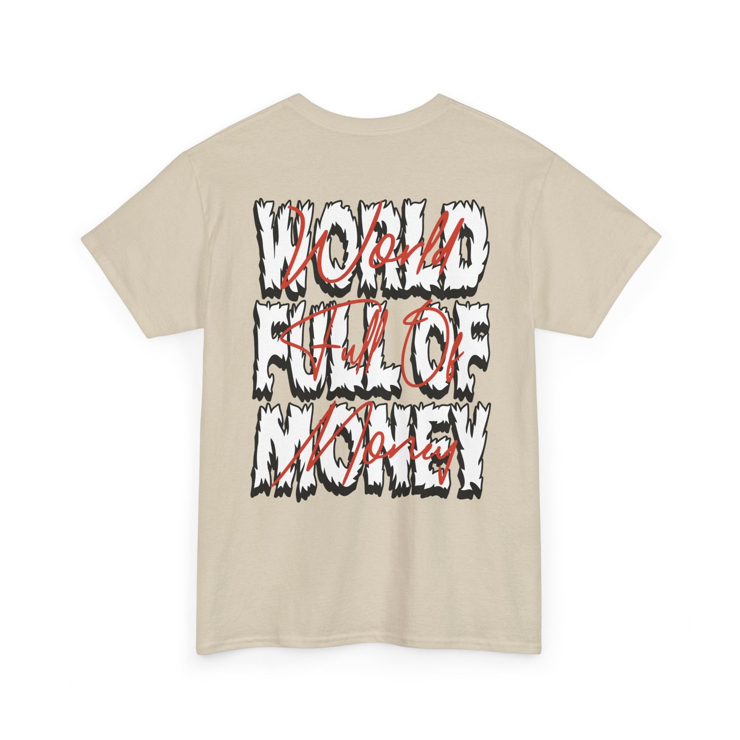 Trapstar "World Full of Money" Graphic Tee — Streetwear Earth & Flame Design