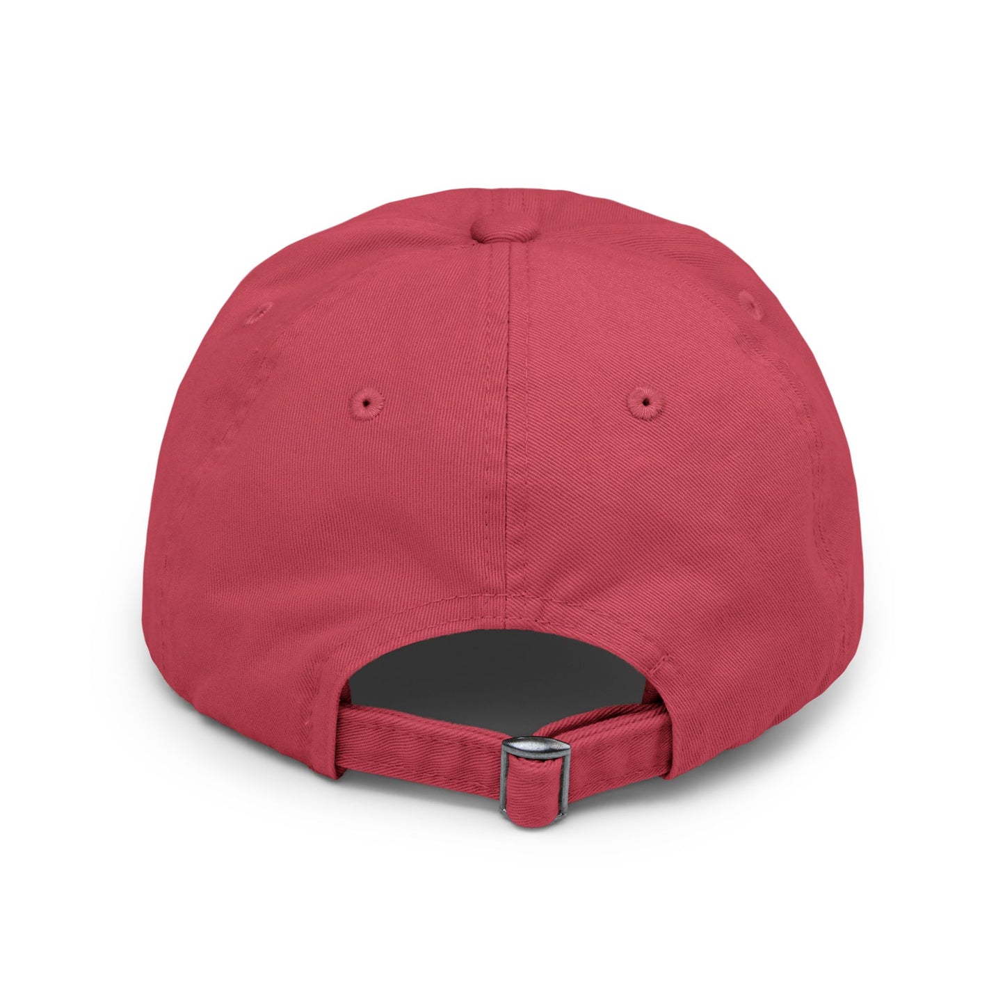 Distressed Black Dad Cap — Subtle 'Trap' Stamp Logo