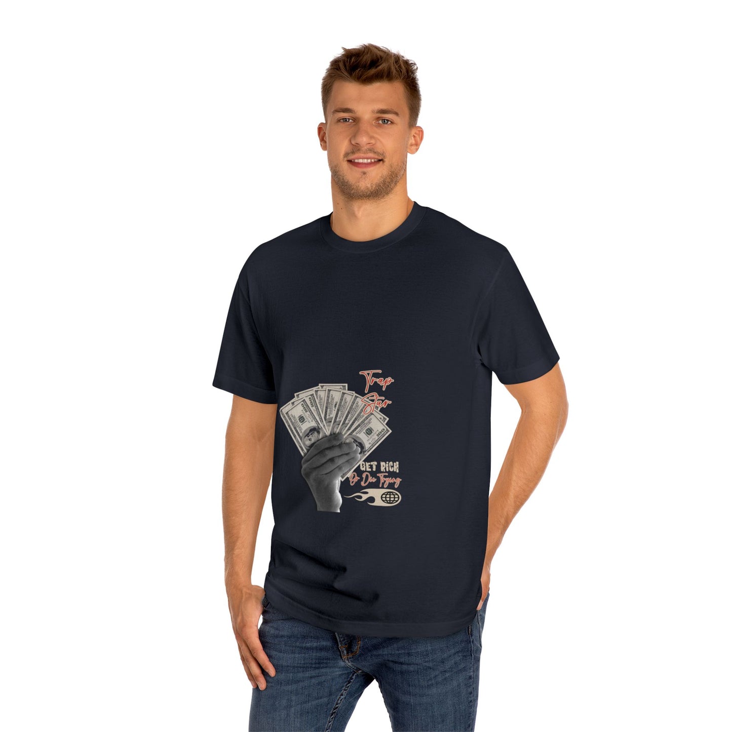 Money Fan Graphic Tee — "Try Your Luck" Vintage Streetwear T-Shirt