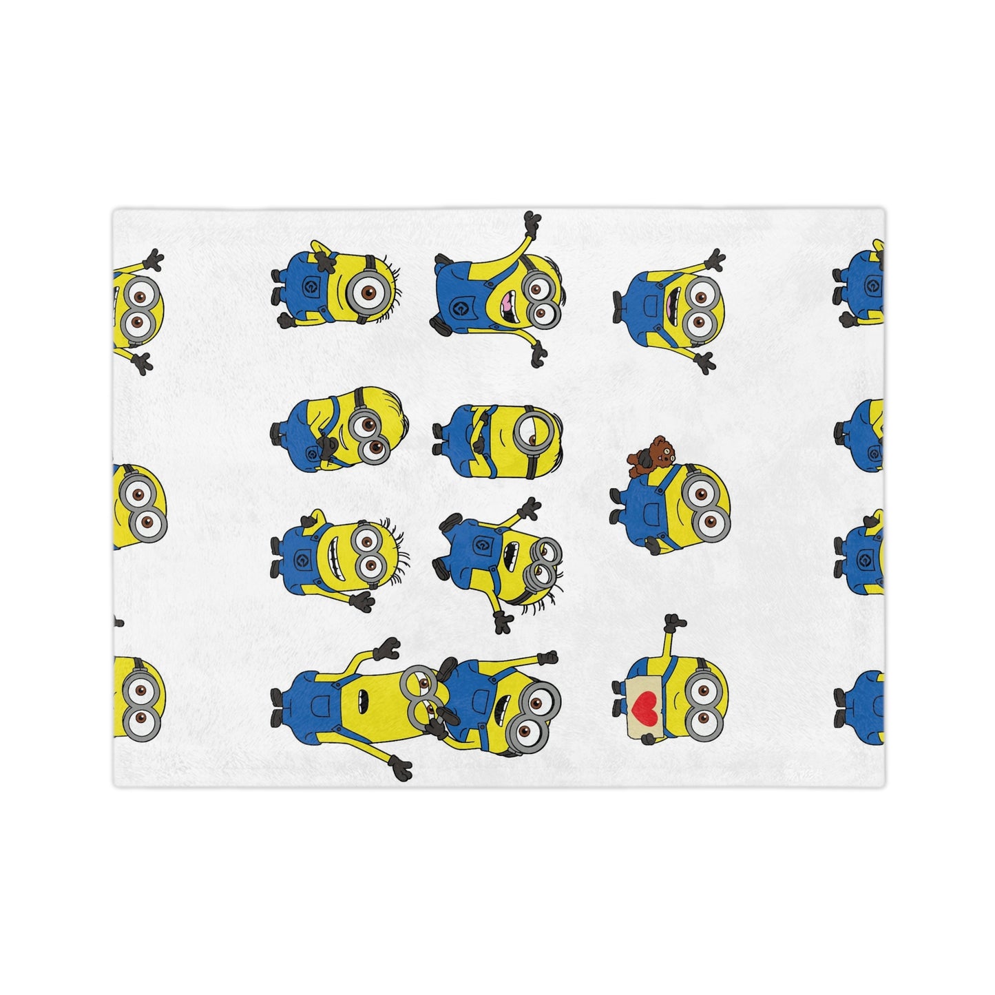 Microfiber Blanket — Cute Yellow Cartoon Minions Pattern Fleece Throw