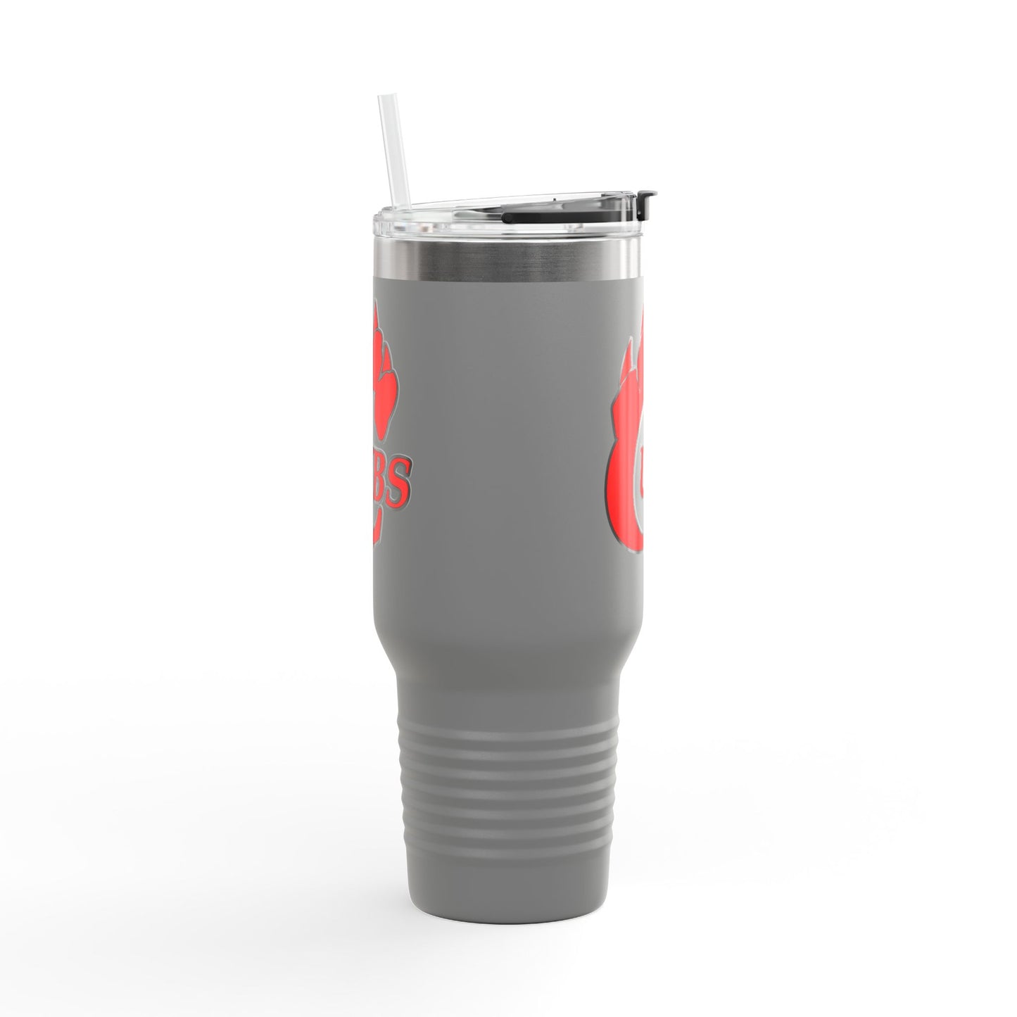 40oz Insulated Travel Mug — Red Cubs Paw Logo, Spill‑Proof Tumbler for Road, Game Days & Outdoor Adventures
