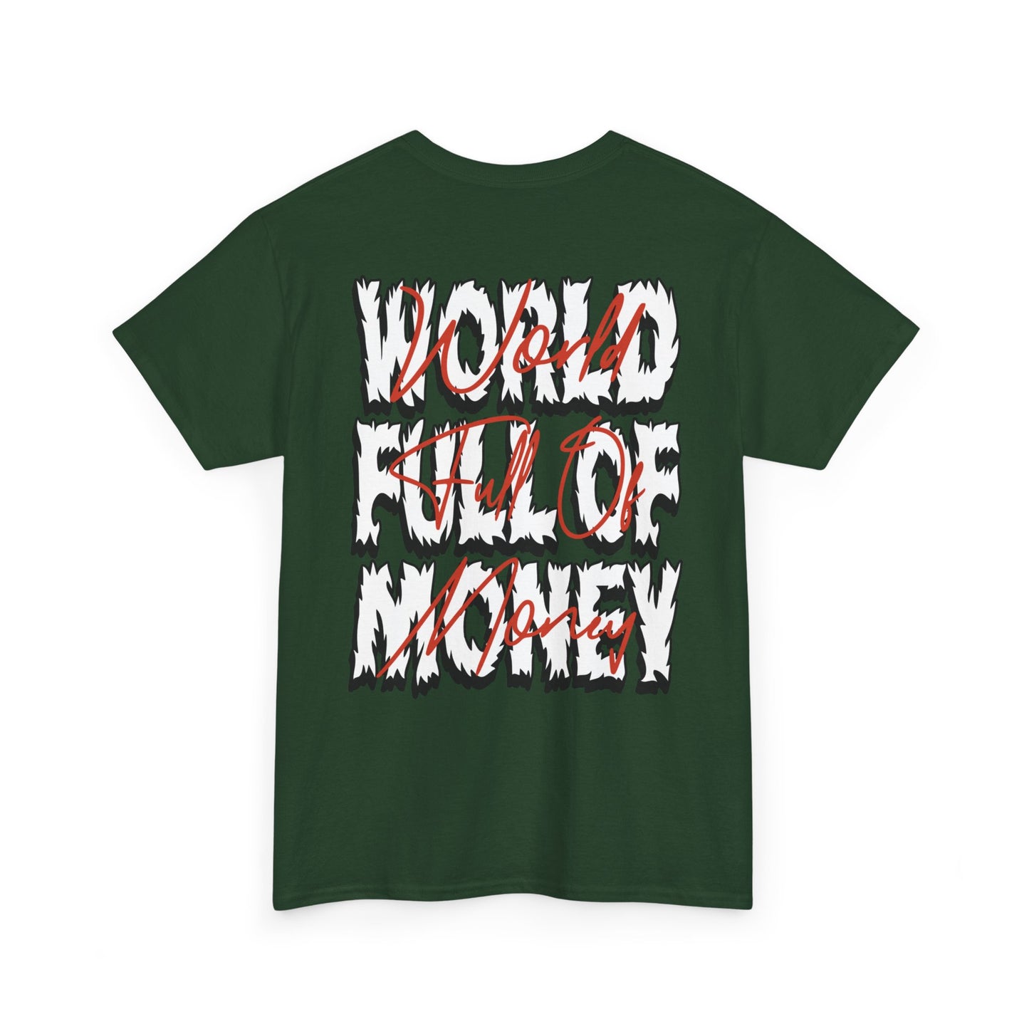 Trapstar "World Full of Money" Graphic Tee — Streetwear Earth & Flame Design