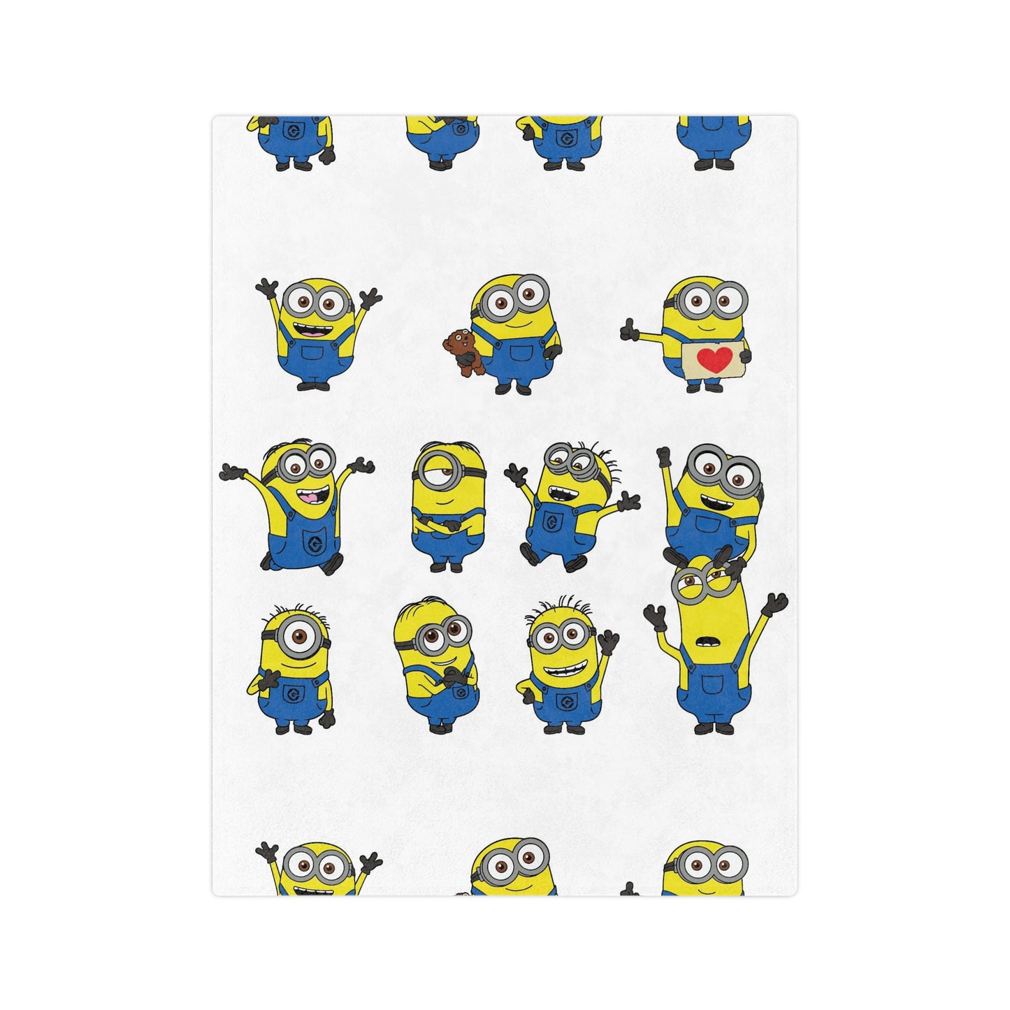 Microfiber Blanket — Cute Yellow Cartoon Minions Pattern Fleece Throw