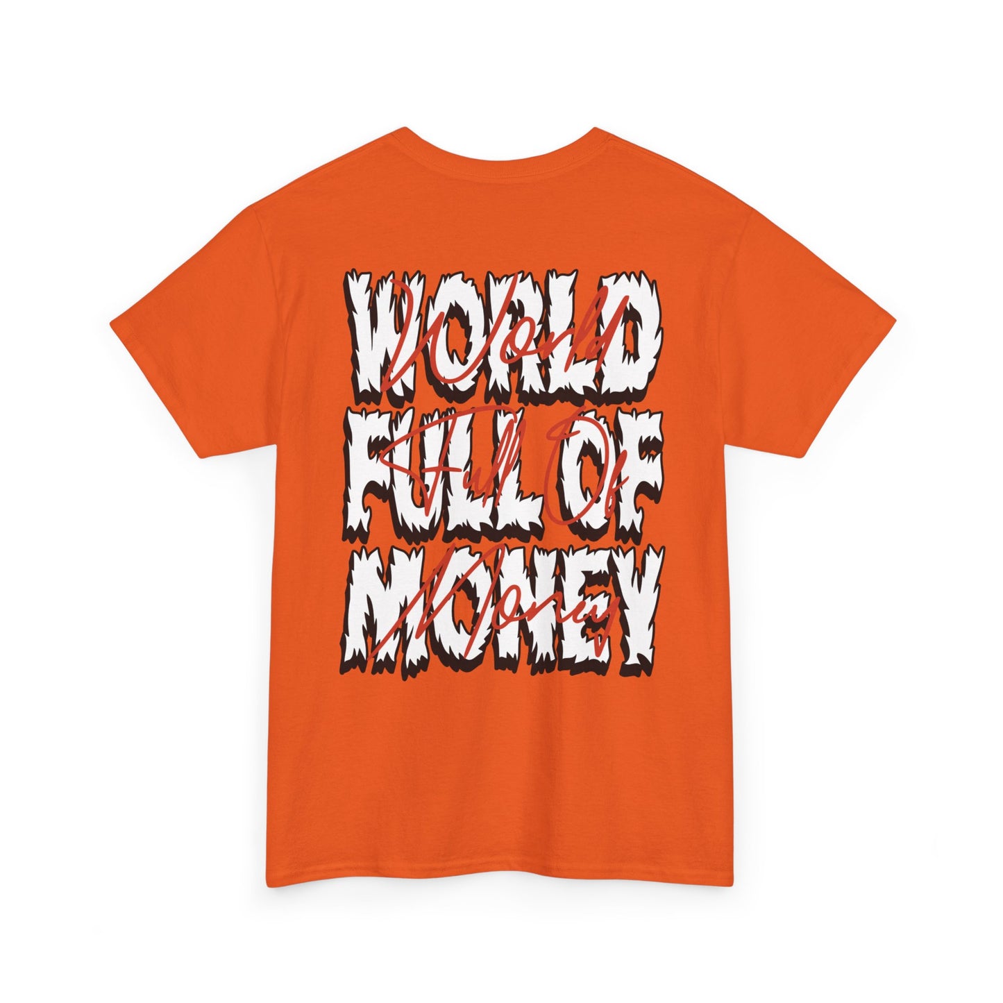 Trapstar "World Full of Money" Graphic Tee — Streetwear Earth & Flame Design