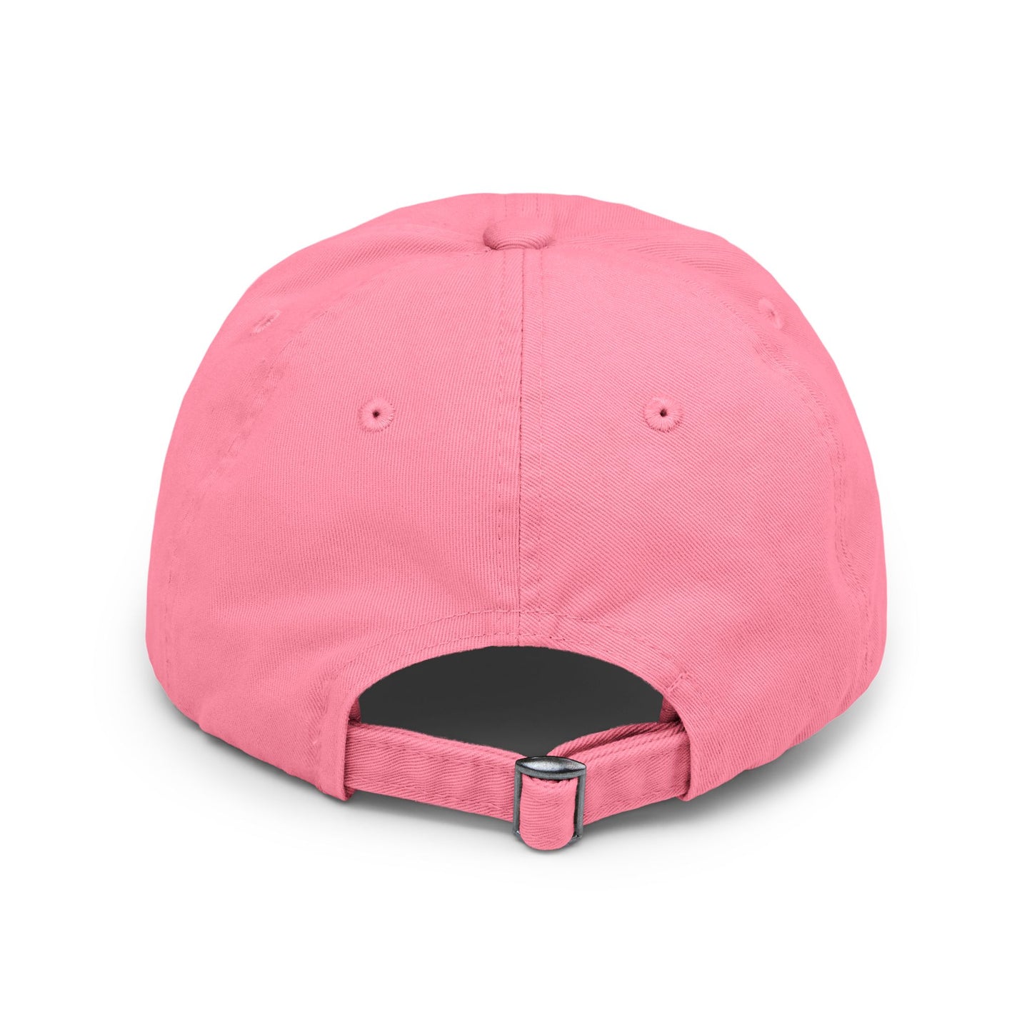 Distressed Black Dad Cap — Subtle 'Trap' Stamp Logo